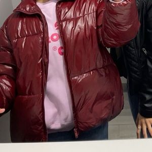 Red Puffer Jacket!!